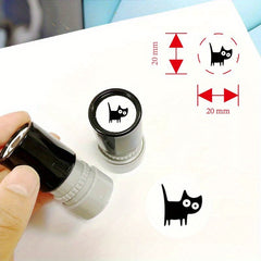 20mm Cat Stamp with Whiskers for Teacher Rewards & Encouragement