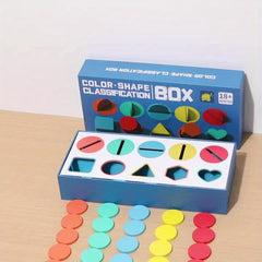 Wooden Sorting Stacking Toy Set Shape Matching Learning Kit