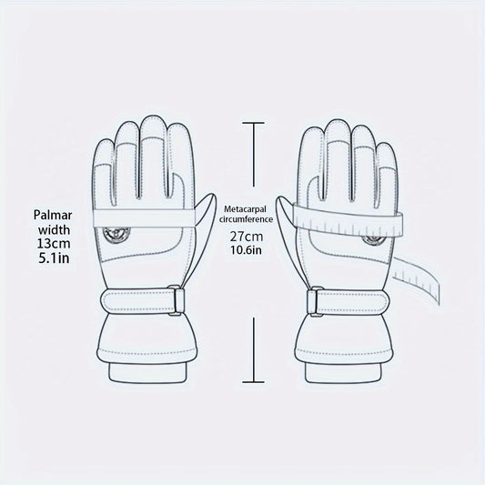 Winter Skiing Gloves for Men Women Warm Waterproof Touch Screen
