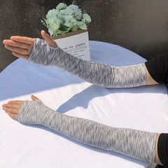 Quick Dry Ice Sleeves Long Gloves Sunscreen UV Protection for Women