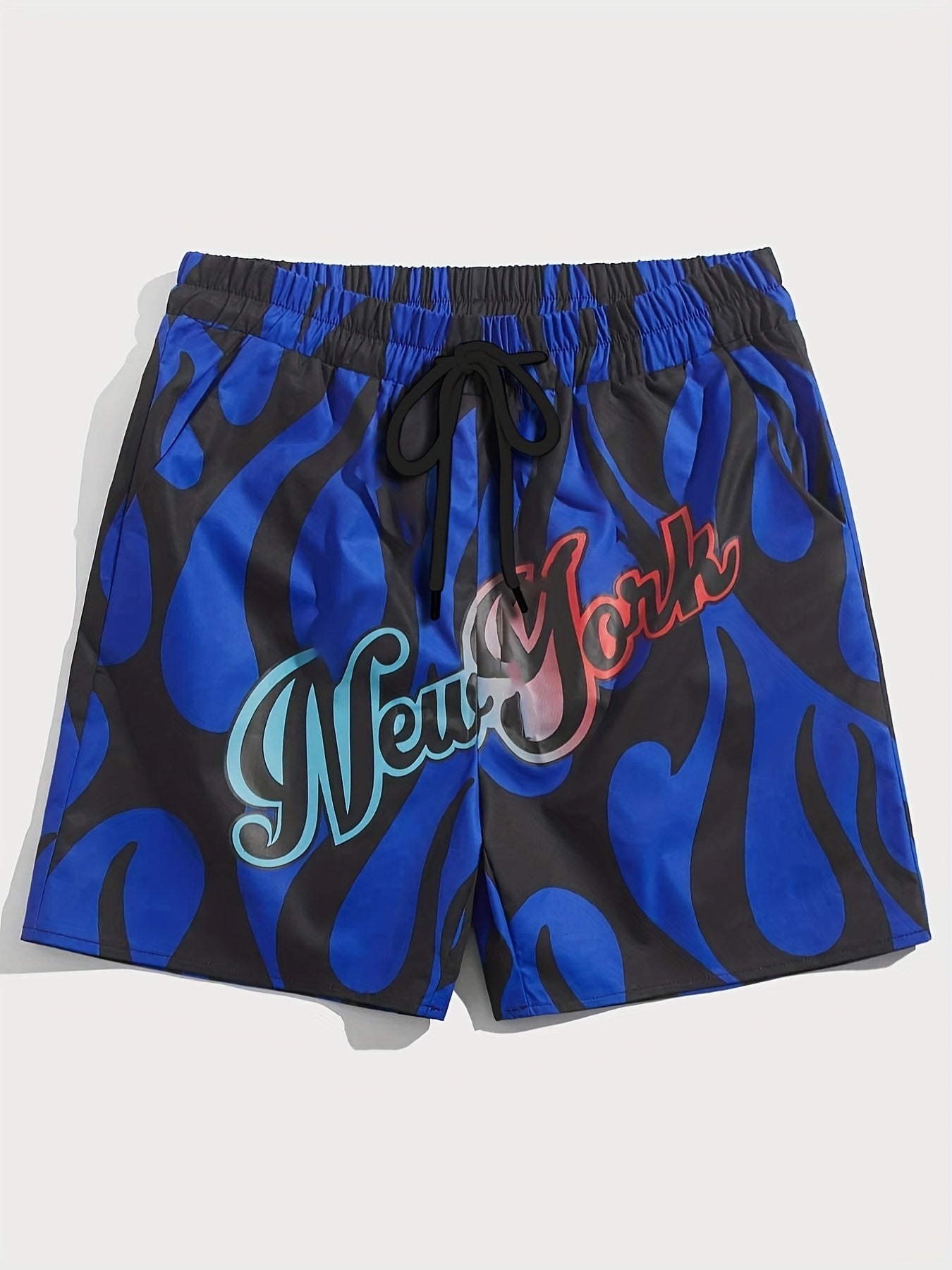 NY Print Casual Summer Pool Beach Shorts Men's Lounge Shorts