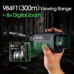 8X Infrared Digital Night Vision Monocular Telescope Large Screen