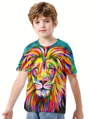 Kids Lion Graphic T shirt Active Breathable Tee