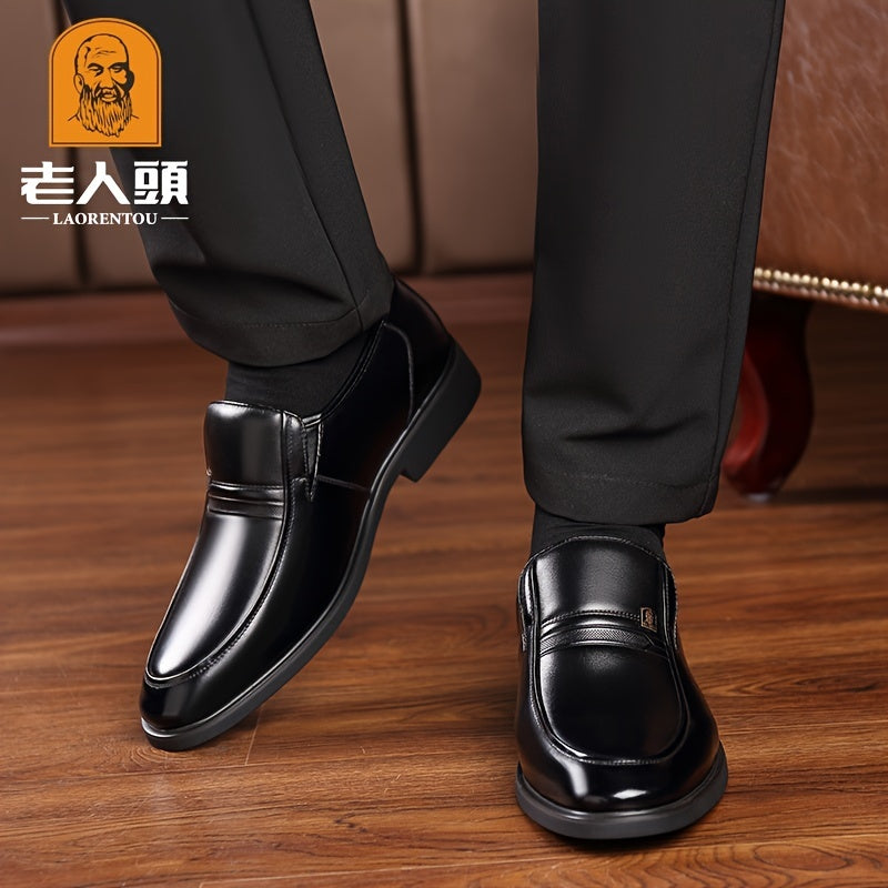 LAORENTOU Men's Leather Dress Shoes Lightweight Formal Shoes