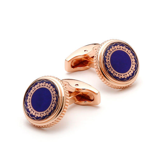 Men's Rose Pattern French Cufflinks