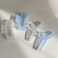 4pcs Matte Hair Claw Large Shark Claw Frosted Style Hair Clip