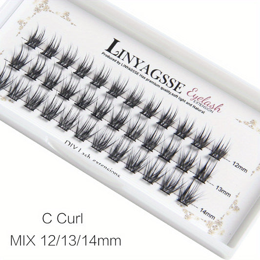 DIY Eyelash Extensions 36 Clusters C D Curl 13 15mm