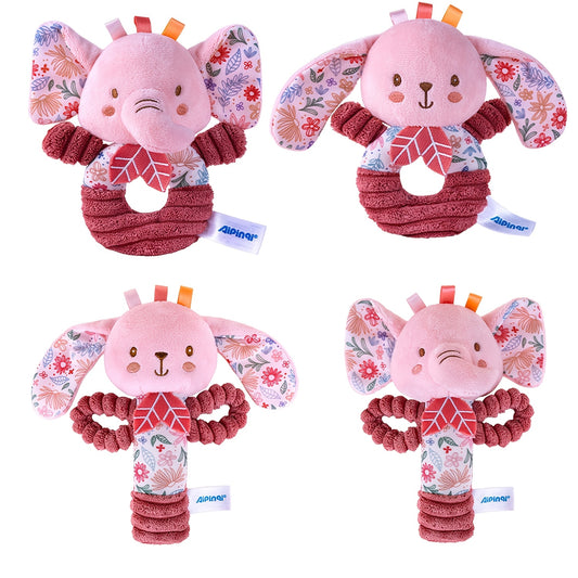 Soft Stuffed Animal Hand Shake Rattle Toys for Newborns - Baby Shower Gift
