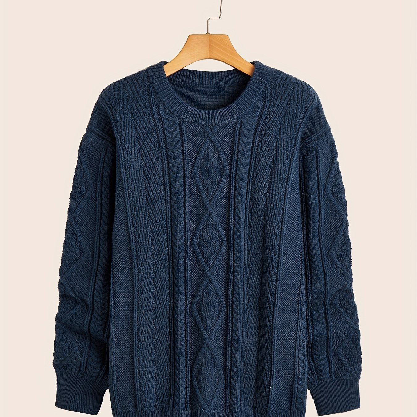 Men's Warm Knit Sweater Comfy Pullover for Winter