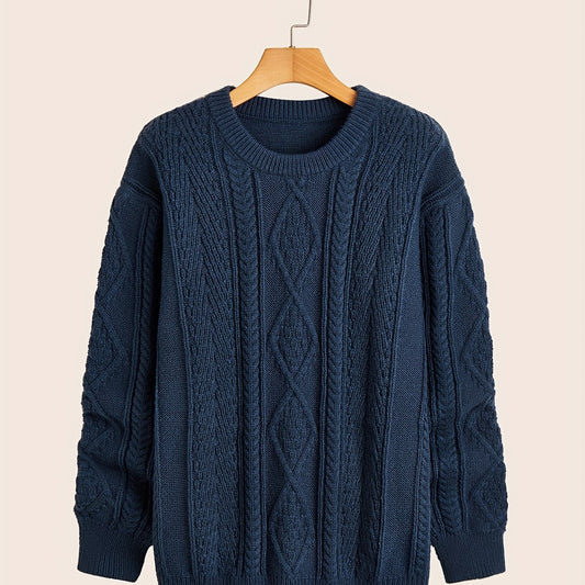 Men's Warm Knit Sweater Comfy Pullover for Winter