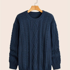 Men's Warm Knit Sweater Comfy Pullover for Winter