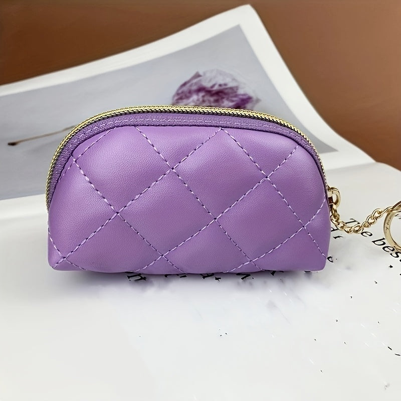 Mini PU Leather Purse Keychain - Small Bag Key Ring