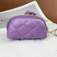 Mini PU Leather Purse Keychain - Small Bag Key Ring