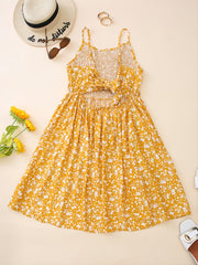  Ditsy Floral Print Ruffled Cami Dress