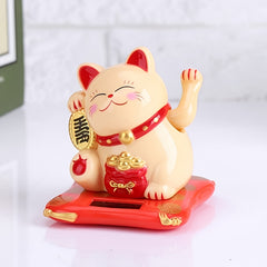 Solar Powered Cat Ornaments for Home and Car Decor
