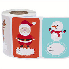 250pcs Festive Snowman Stickers for Christmas Decor