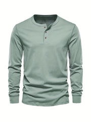Men's Button Casual Comfy Custom Fit Long Sleeve Shirt