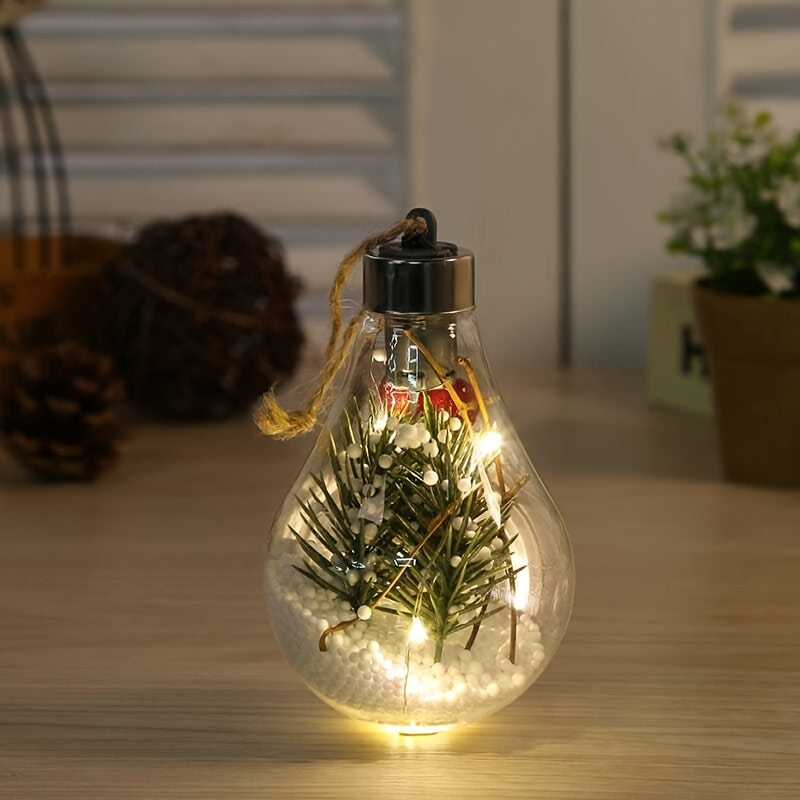 LED Hanging Bulb Christmas Ornaments Shatterproof Balls Decorations