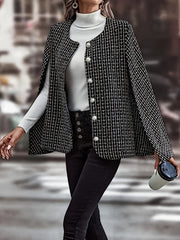  Women's Tweed Cape Sleeve Blazer