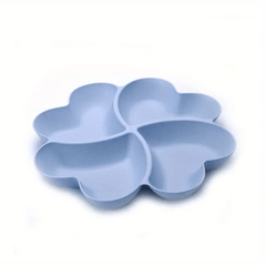 Heart Fruit Tray 4 Grid Snack Clover Small Fruit Basket