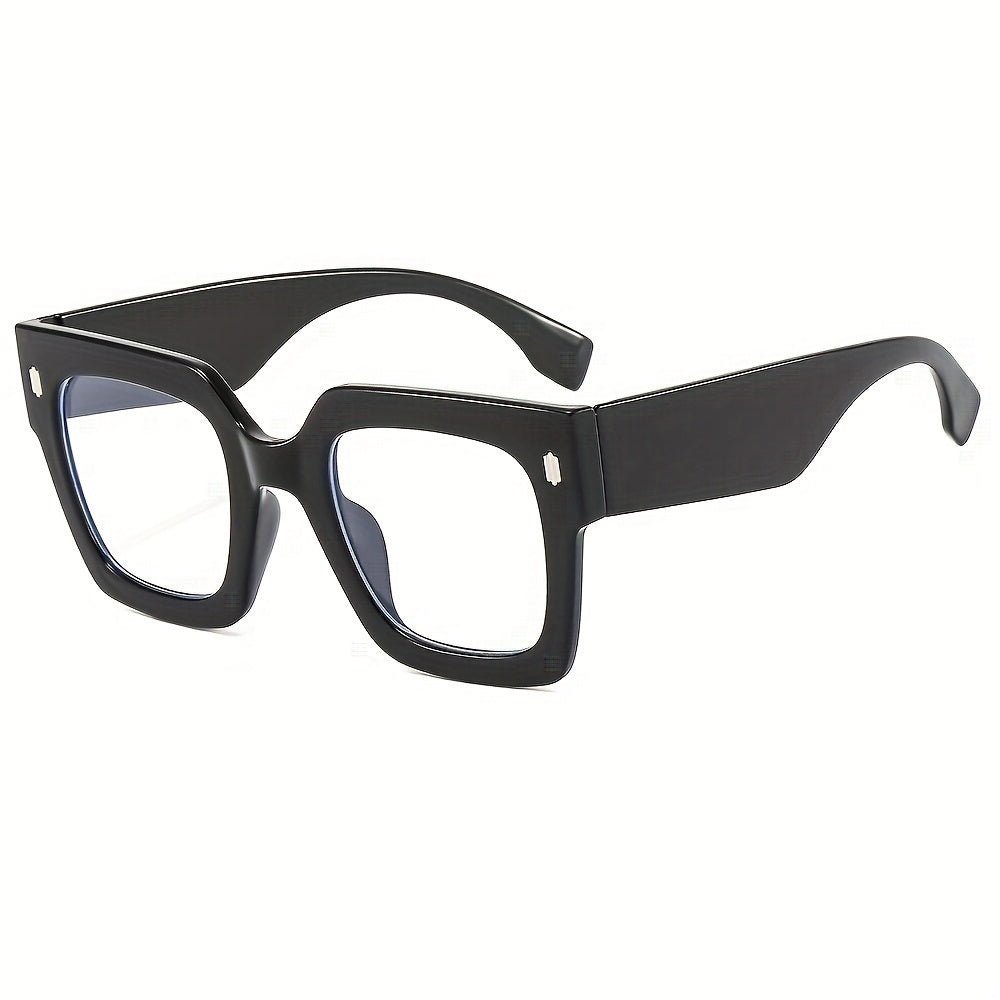 Men's Square Frame Decorative Eyeglasses Anti Light Glasses