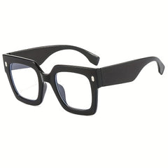 Men's Square Frame Decorative Eyeglasses Anti Light Glasses