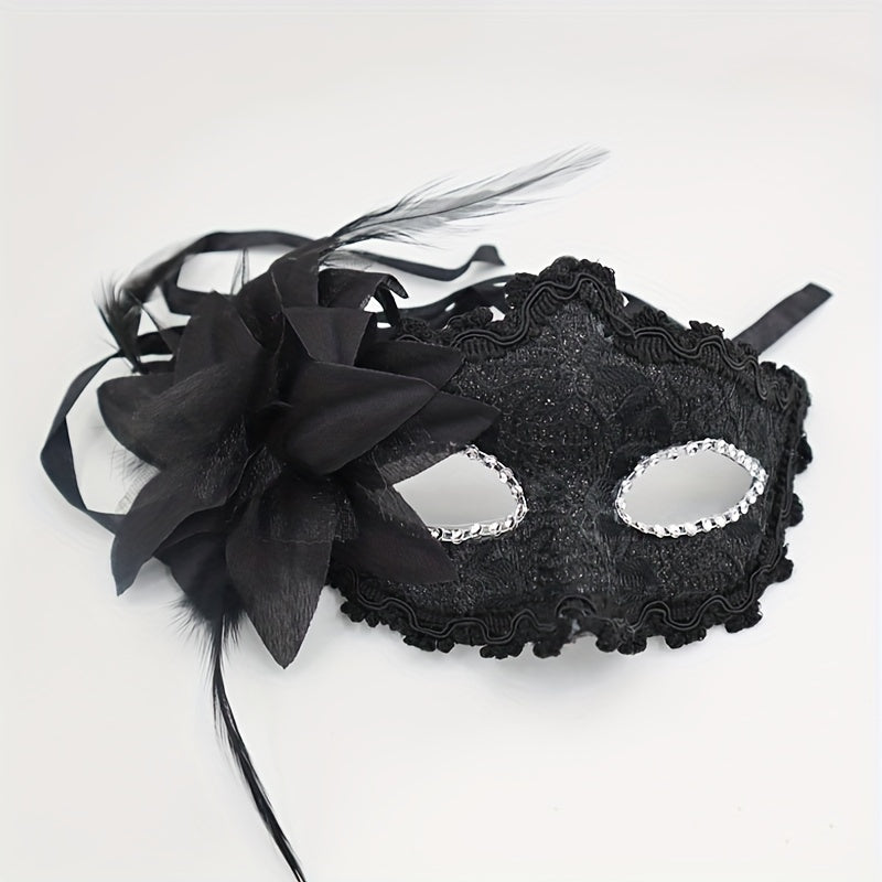 Prom Mask Women's Green Lace Mask Halloween Costume