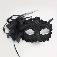 Prom Mask Women's Green Lace Mask Halloween Costume