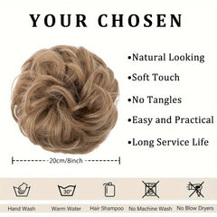 Messy Bun Hair Piece Wavy Curly Chignon Ponytail Hair Extensions