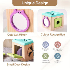 Wooden Shape Matching Recognition Mirror Toy