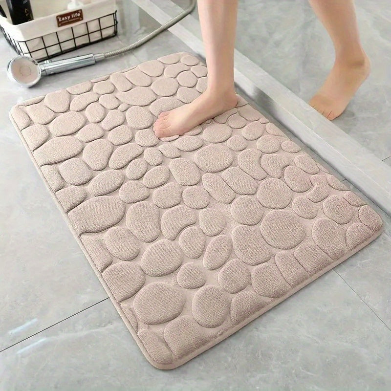 Non Slip Memory Foam Bath Rug Quick Drying Machine Washable Shower Carpet