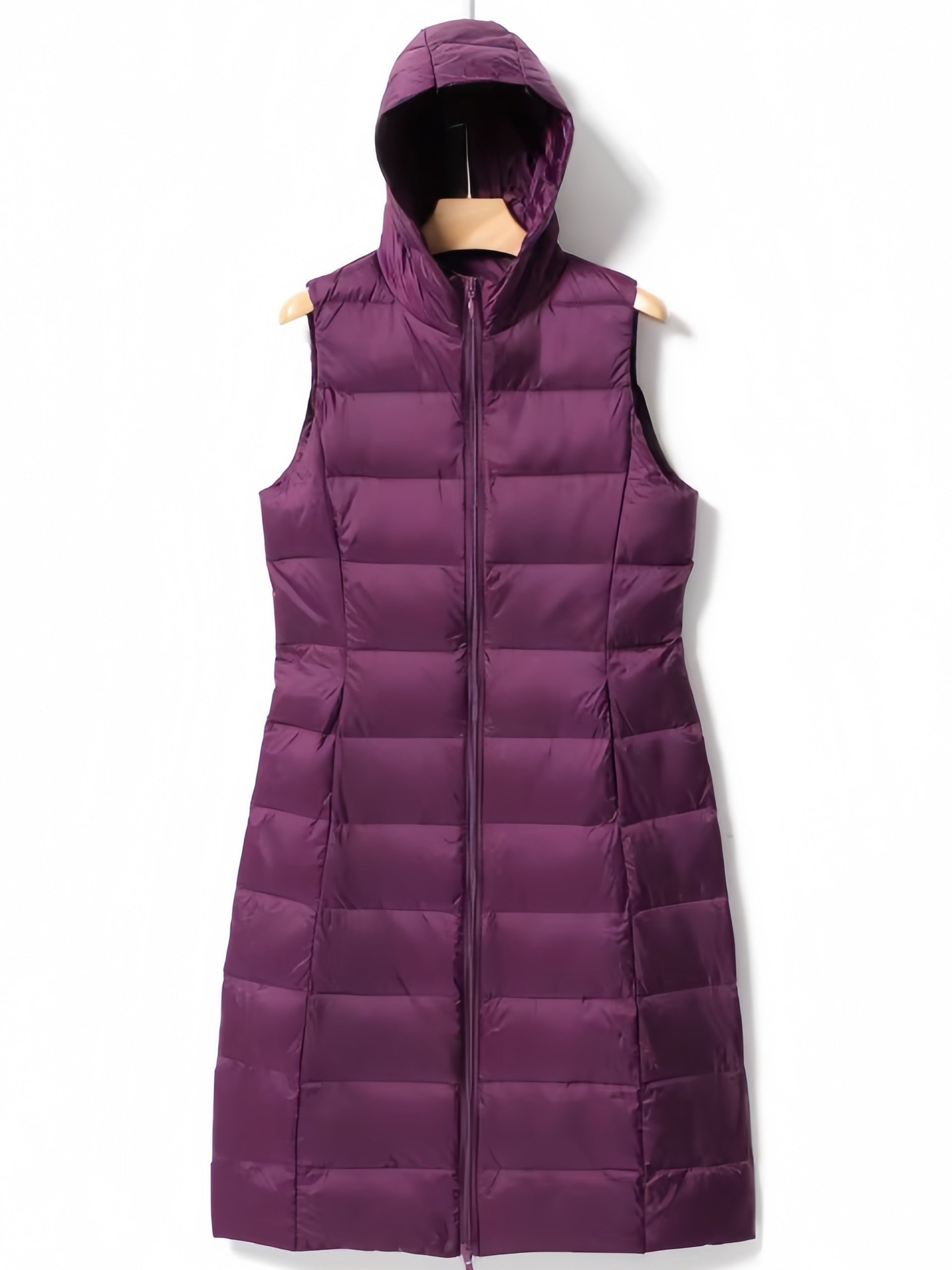 Slim Fit Sleeveless Puffer Jacket Hooded
