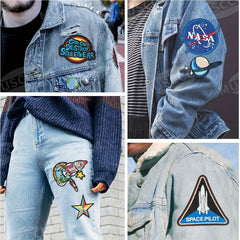 Men's Aviation Embroidery Patch Sticker DIY Clothes Bag Pants Decorative