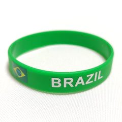 2 pcs National Flags Silicone Wristbands for Sports Friendship Parties