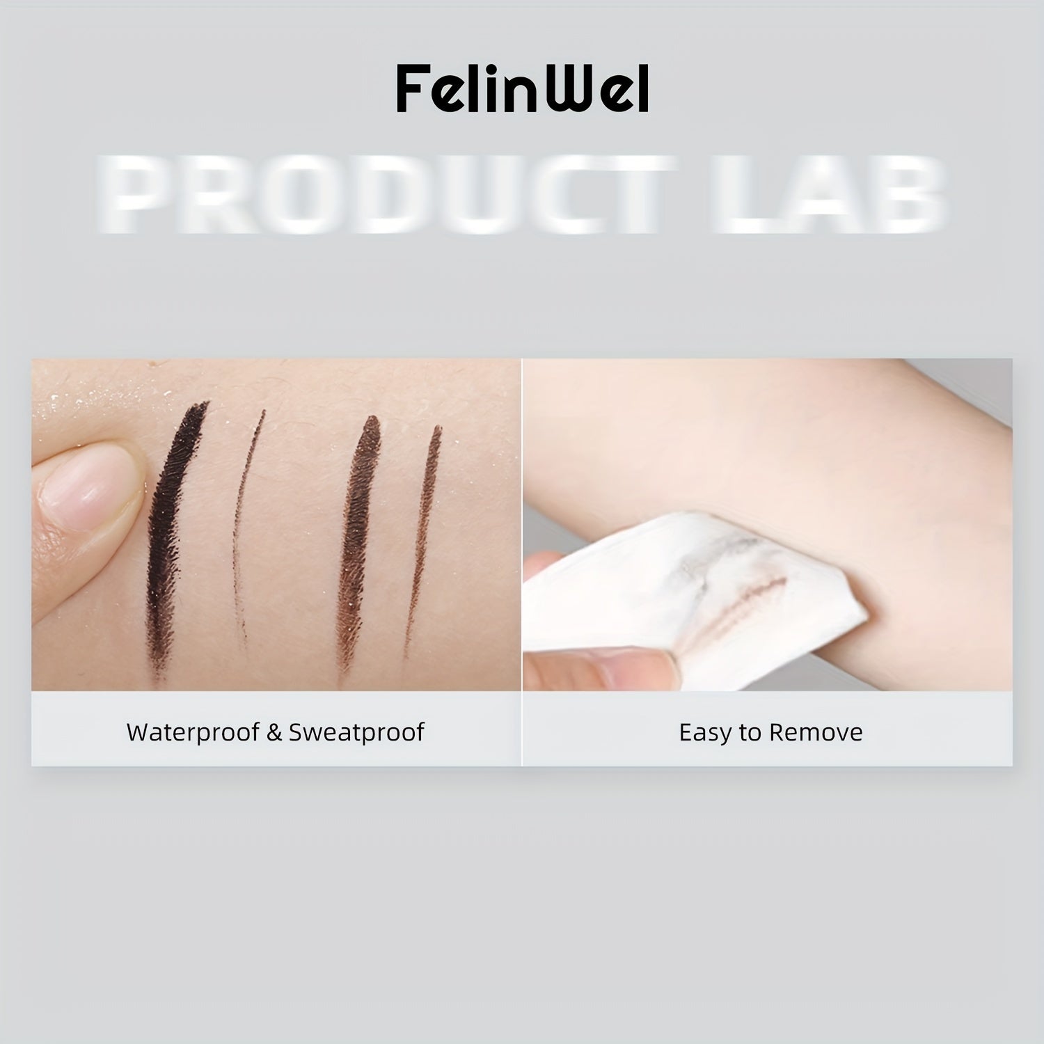 2 Pcs Gel Eyeliner Set Waterproof Long Lasting High Pigmented Smudge Proof