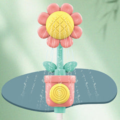 Sunflower Shower Toy - Press And Spray Water Play for Kids Bathing