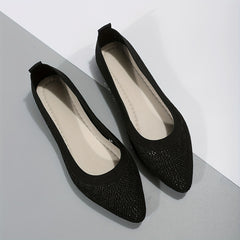 Women's Knit Flat Shoes Lightweight Slip On Shoes