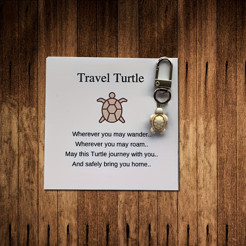 2pcs Mini Turtle Lucky Keychain Keyring Bag Charm Pendant Gift