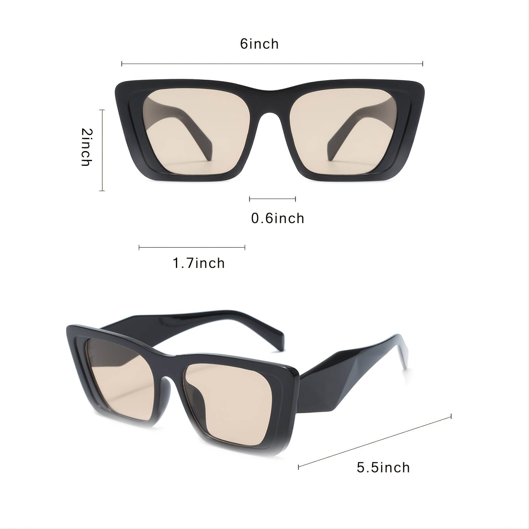 Classic Thick Square Sunglasses for Women