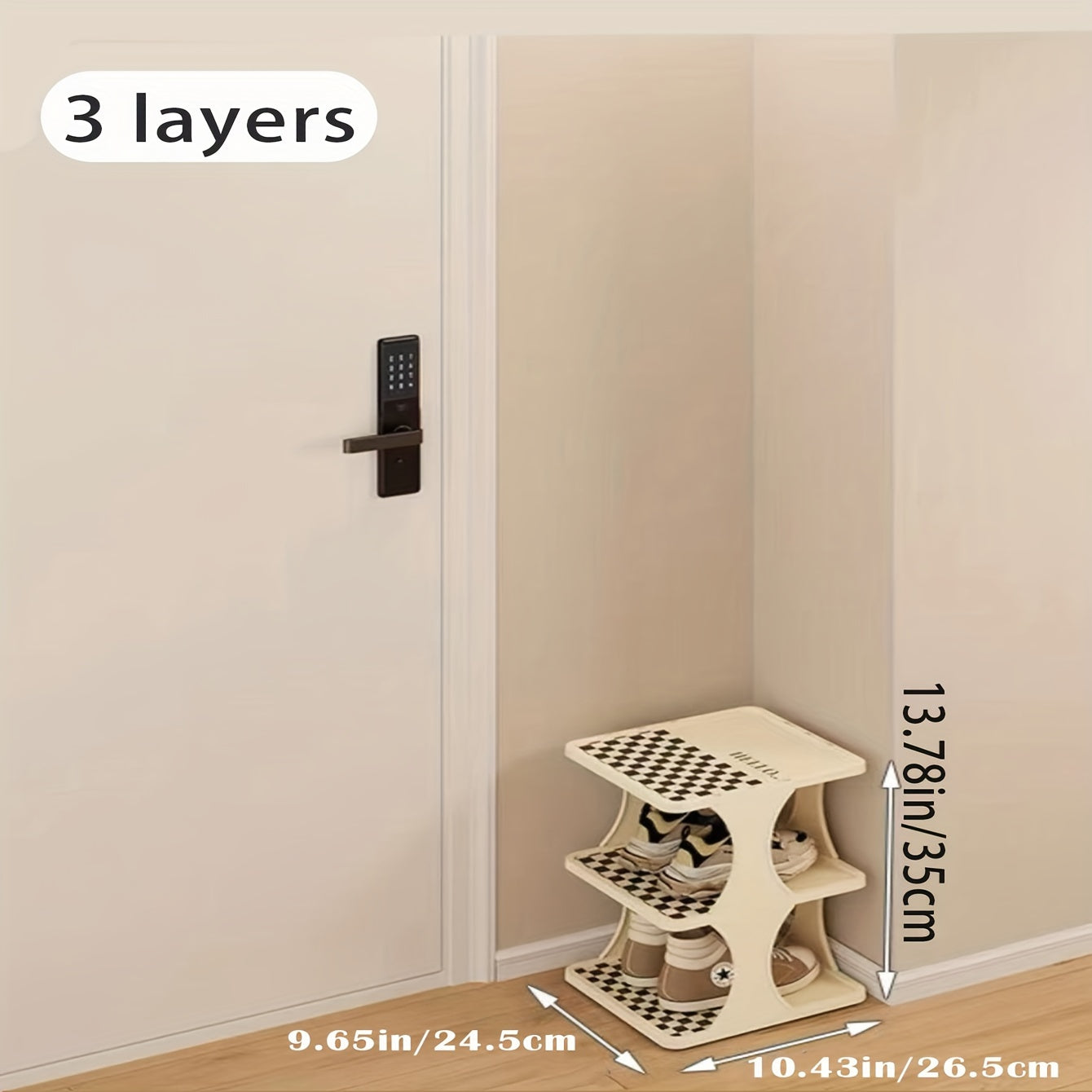 1pc Stackable Shoe Rack Small Space Organizer