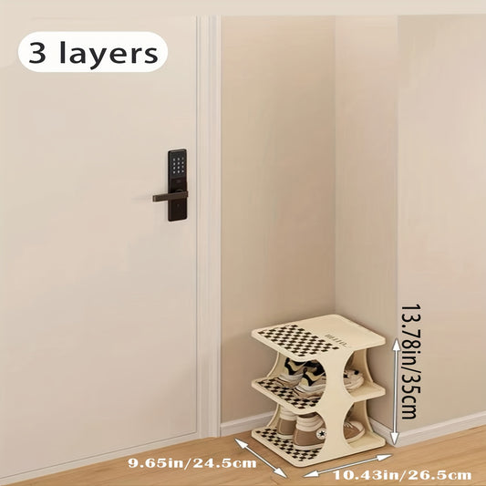 1pc Stackable Shoe Rack Small Space Organizer