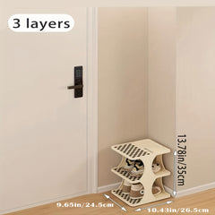 1pc Stackable Shoe Rack Small Space Organizer