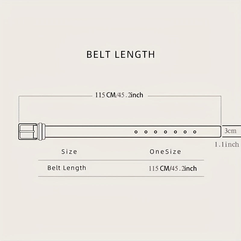 Men's Coffee Pin Buckle Leather Belt Casual PU Leather Belt