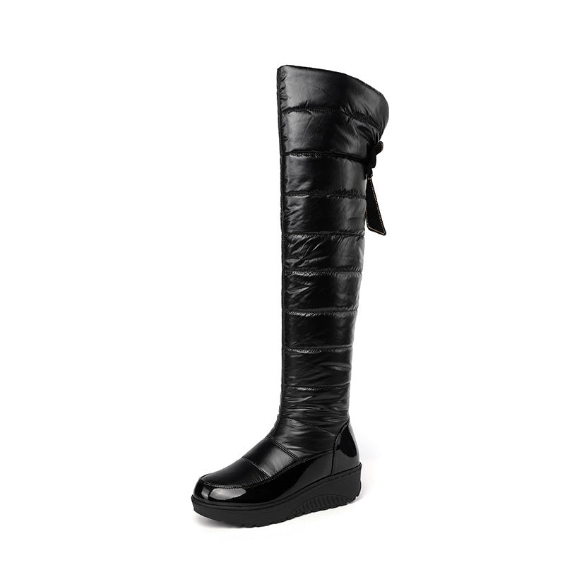 Bow Decor Thermal Lined Snow Boots Waterproof Non Slip Outdoor Warm