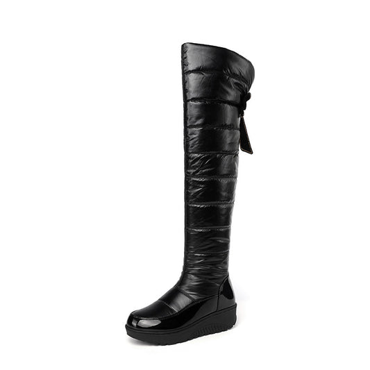 Bow Decor Thermal Lined Snow Boots Waterproof Non Slip Outdoor Warm