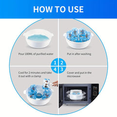 Baby Bottle Microwave Steam Sterilizer Disinfection Box
