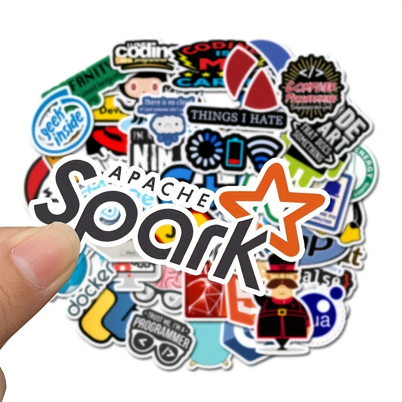 50pcs Programming Sticker Data for Geek DIY Computer Laptop Phone PS4 Motorcycle