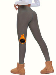 Women's Plush Lined Leggings High Waist Tummy Control Yoga Pants