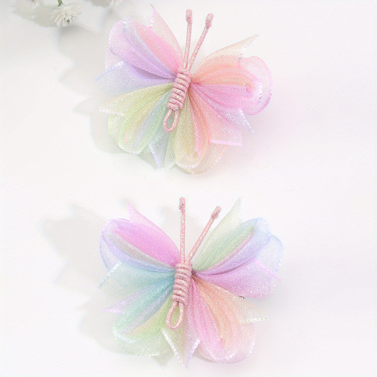 2pcs Butterfly Hair Clips for Baby Girls, Colorful Hair Accessories