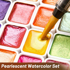 Glitter Watercolor Solid Paints Vibrant Shimmering Art Supplies